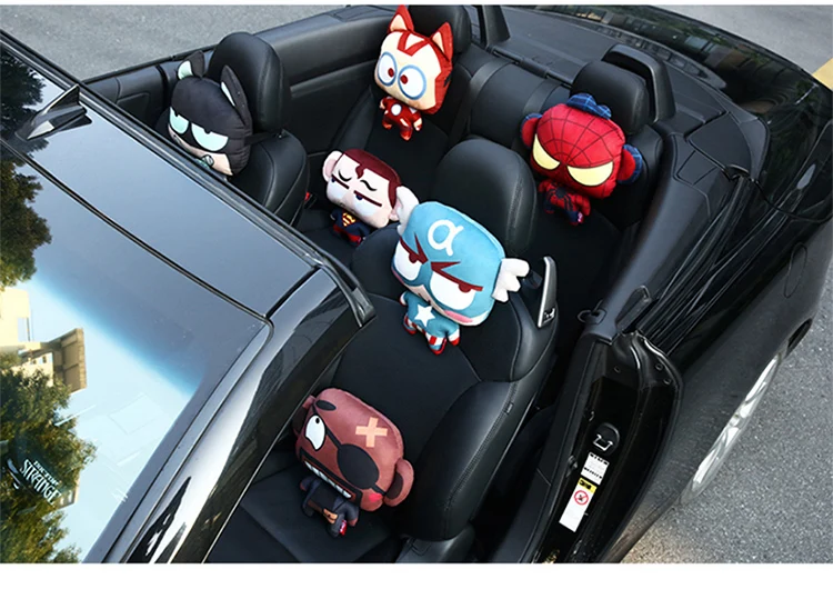 MR TEA Подушка под голову в машине мультфильм супер герой автокресло мягкость Премиум памяти хлопок подушка для путешествий автомобильные аксессуары для интерьера