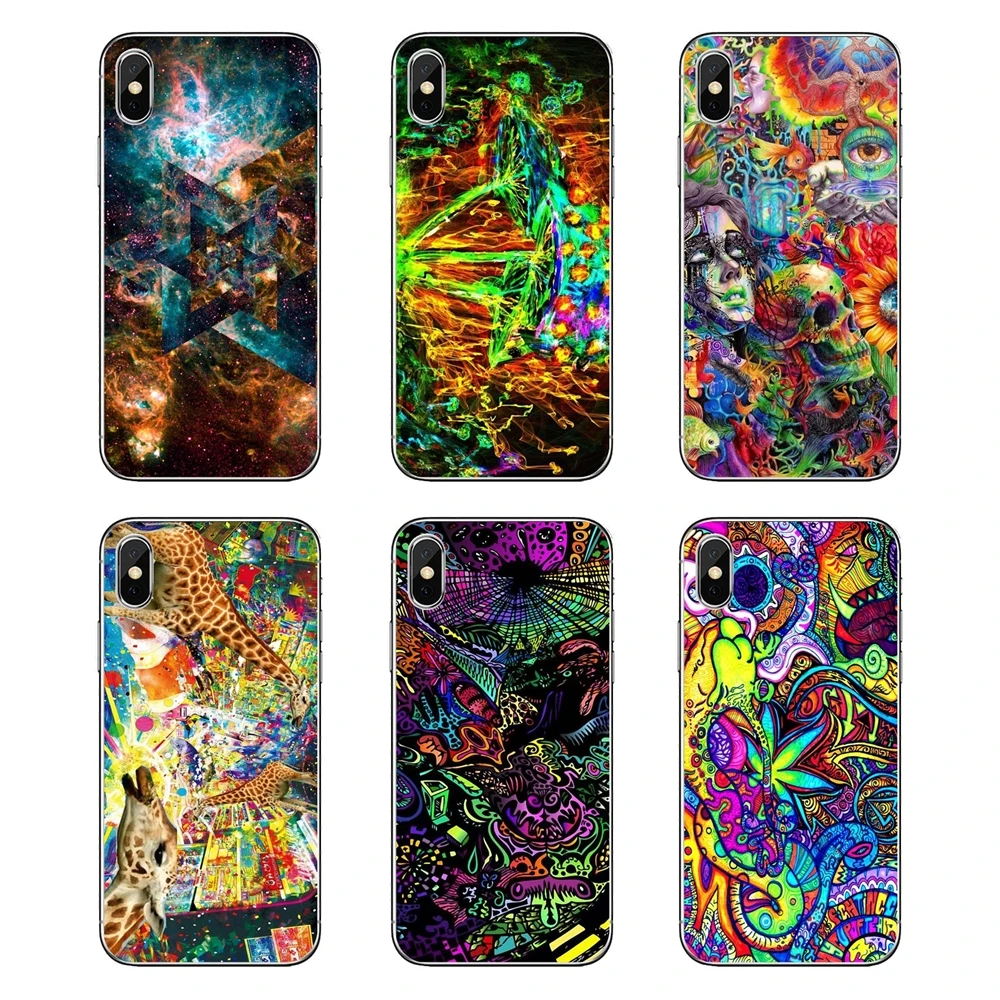 

For Motorola Moto X4 E4 E5 G5 G5S G6 Z Z3 G3 C Play Plus Pastel Abstract Psychedelic Trippy Art Transparent Soft Cases Covers