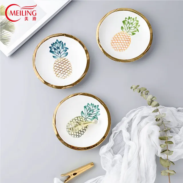 personalized pineapple jewelry dish