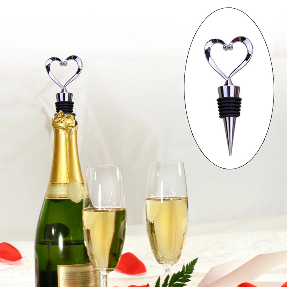 1PC Bar Tools Wine Bottle Stopper Heart Shaped Red Wine Bottle Stopper