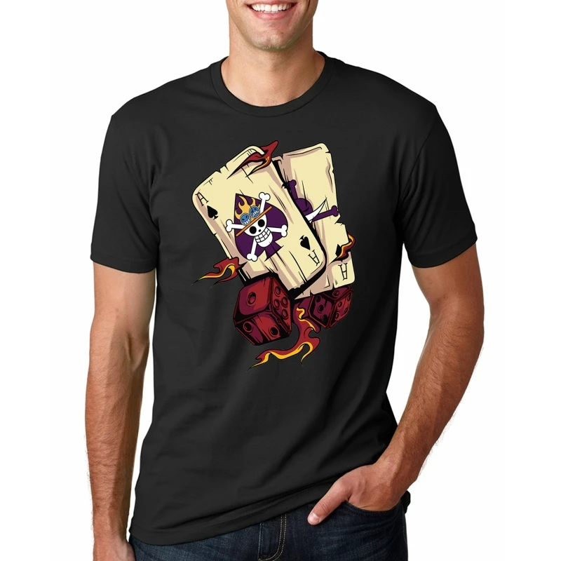 

Normal T Shirt Male One Piece Anime Ace Men T-shirt Short Sleeve O Neck Adult Clothing
