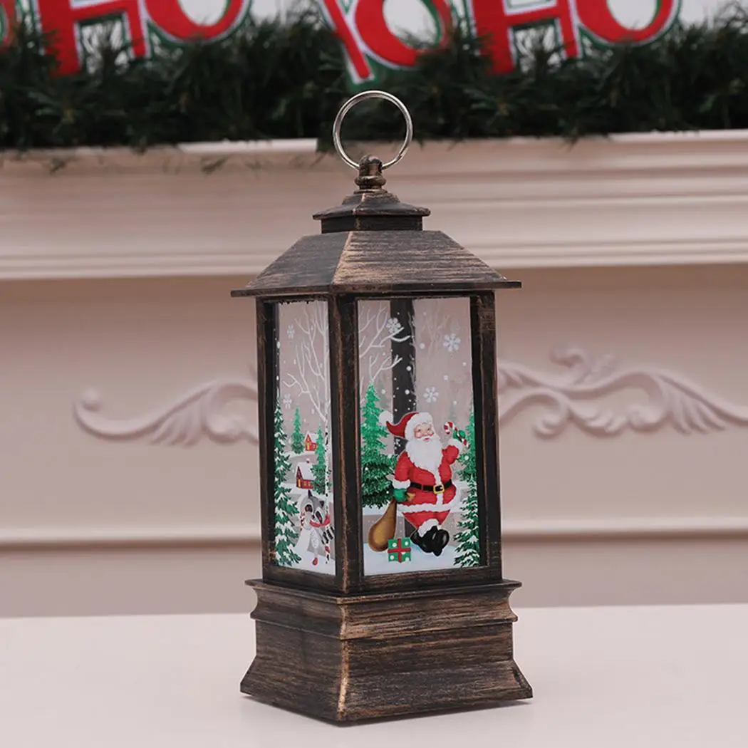 10 типов рождественских фонарей, светодиодный светильник в стиле ретро, в форме павильона, вечерние, праздничные, новогодние, свадебные, праздничные украшения - Цвет: L size