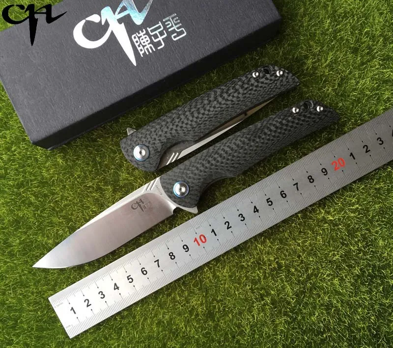 

CH Folding knife VG10 Folding carbon fiber handle Folding folding knife CH3510 Outdoor camping Hunting Pocket knife EDC Tools