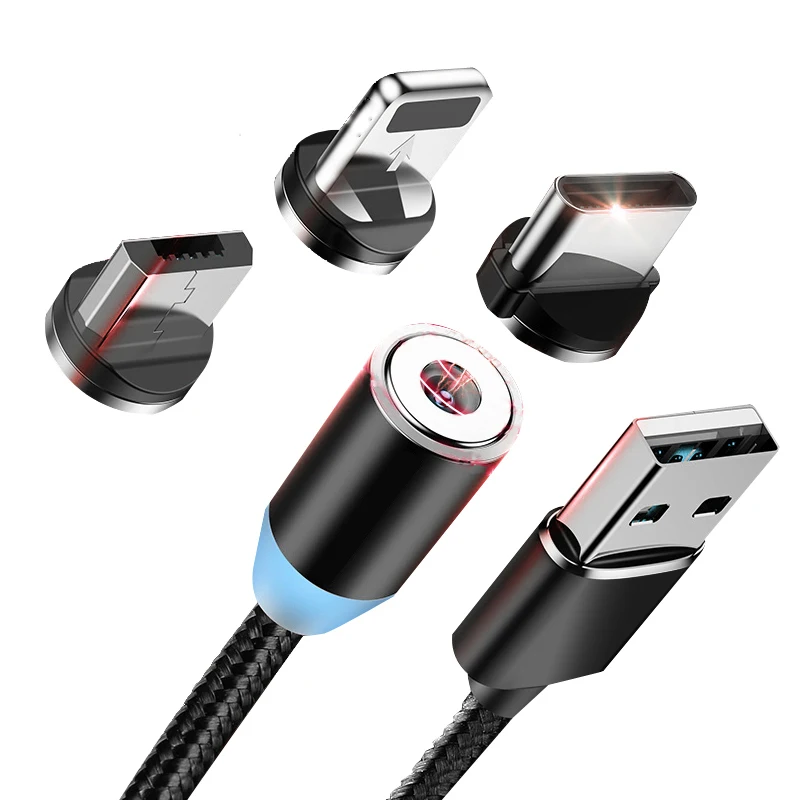 Магнитный кабель 3 в 1 Micro USB Android зарядный Тип C быстрое зарядное устройство для