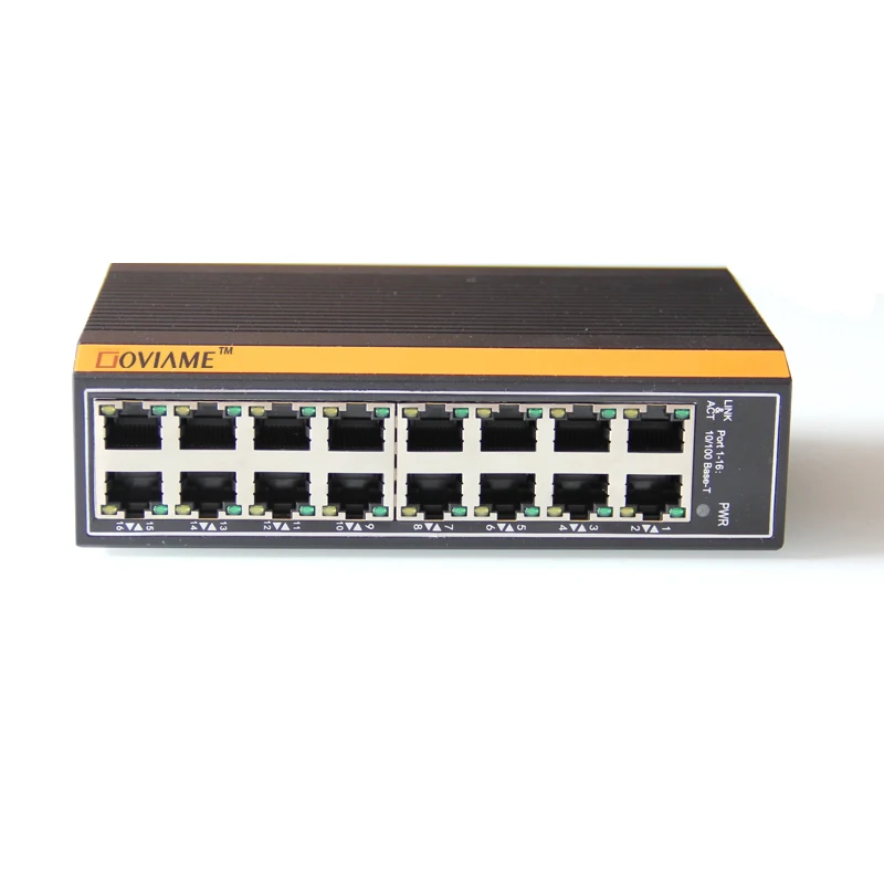 

16 ports 10/100Mbps Unmanaged Switch DIN Rail Mounted Industrial Ethernet Switch RJ45 connector,Ethernet Network switch
