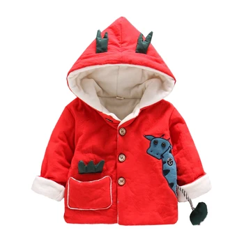 

Winter Children jackets Hooded Boys Warm Coats Cotton Baby Outerwears Cartton Giraffe Girls Parkas park for Girls kids Clothes