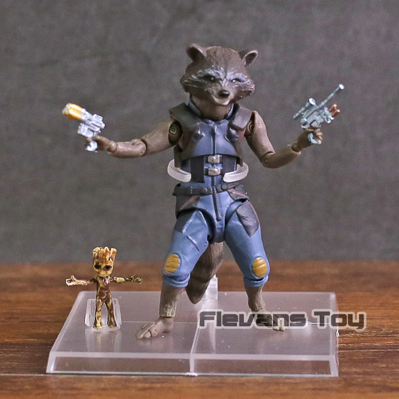 

SHF Rocket Raccoon and Tree Man PVC Action Figure Collectible Model Toy