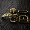 1Set=4pcs Solid Brass Cavalry Belt Buckle for Men DIY Waistband Jeans Leather Craft for 38mm Belt Rivet Screws Accessory ► Photo 3/6