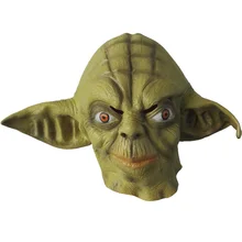 Shrek йода страшная маска Зеленый Инопланетянин ужас латексный Полнолицевой Шлем Хэллоуин Косплей Костюм Аксессуары Реквизит Высокое качество