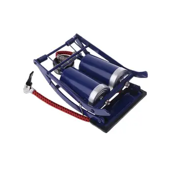 

New Double Twin Barrel Cylinder Air Inflator Foot Pump Car Van Bicycle Bike Tyre qyh