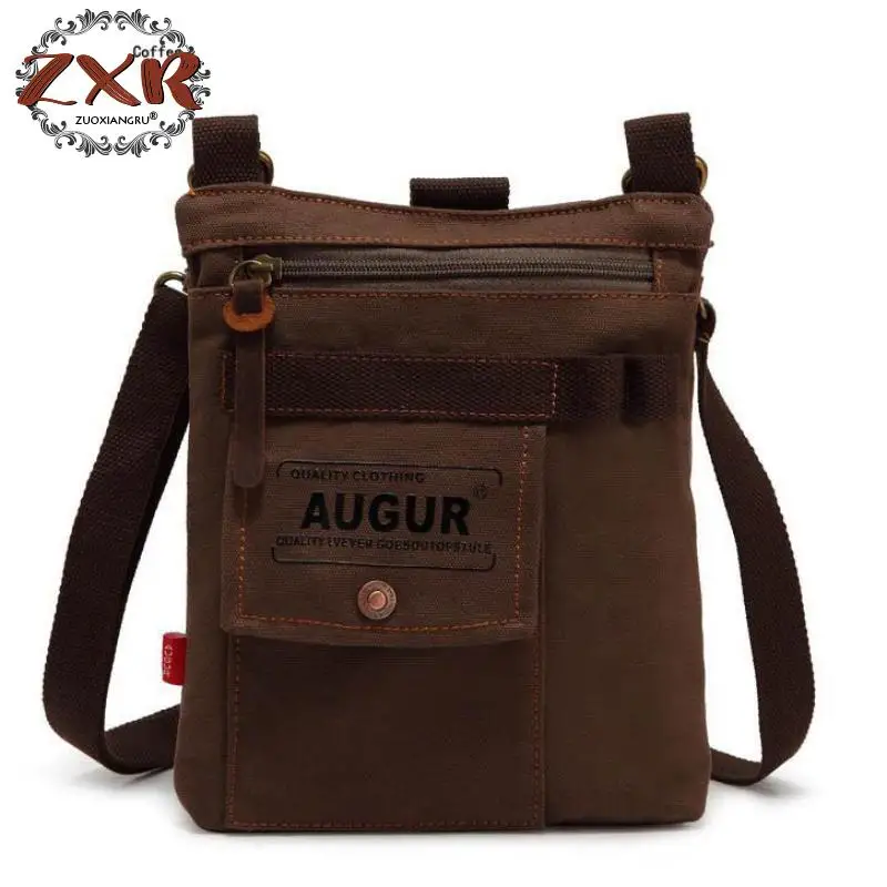 

Zuoxiangru Brand Fashion Europe And The United States Wind Shoulder Slung Canvas Bag Casual Men's Bag Men's Canvas Bag