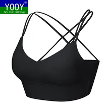Черный бюстгальтер для йоги YOOY