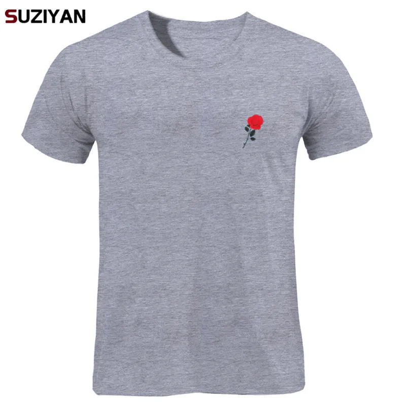

Rose Print Men's Female T Shirt Funny Harajuku T-Shirts Women 2019 New Summer Short Sleeve Casual Clothing Punk Tee Tops