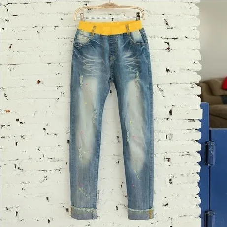 

Girl Spring Clothes New Pattern Mill White Search Edge Child Bound Pants Children Jeans Kids Trousers