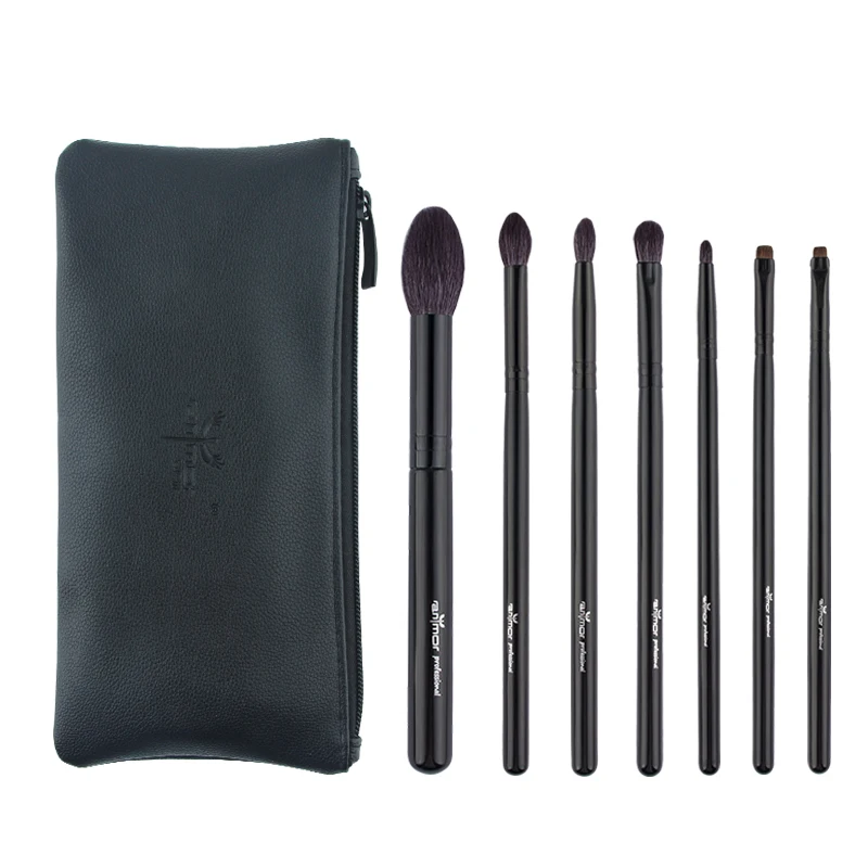 

Anmor 7 PCS Makeup Brushes Professional Makeup Tools For Eyes and Face High Quality Make Up Brushes With Bag
