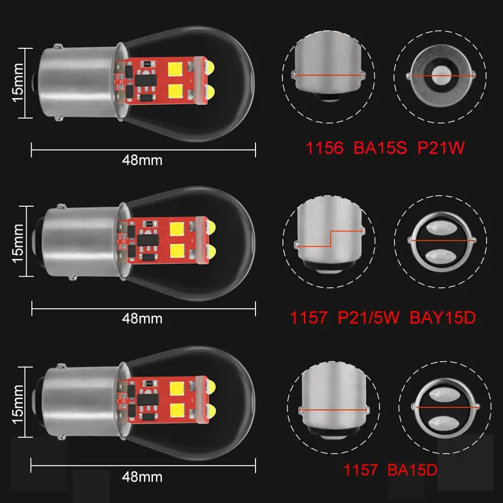 BAU15S PY21W BA15D 1157 BAY15D P21/5W светодиодный P21W BA15S 1156 R5W Автомобильные светодиодные лампы
