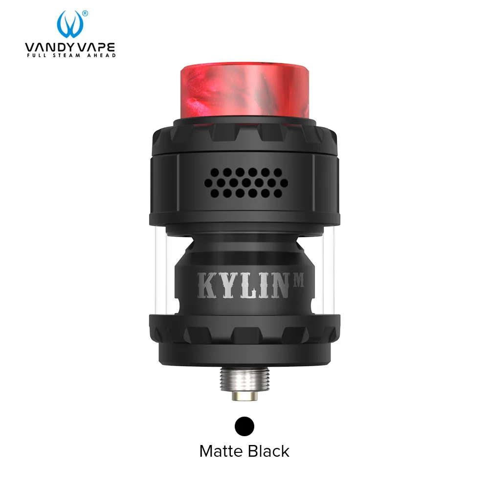 Vandy vape Kylin M RTA танк с Ni80 Сверхтонкий MTL плавленый Clapton провод против Vandyvape Kylin V2 атомайзер электронная сигарета - Цвет: Matte Black