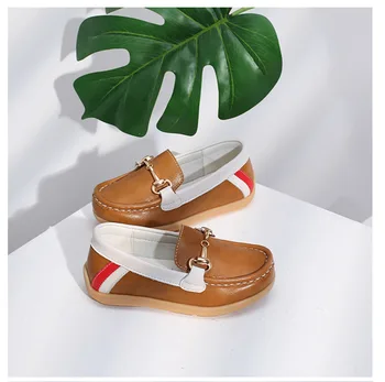 

MXHY 2019 spring autumn new children's casual shoes girls Peas shoes British style quality shoes for kids Children's peas shoes