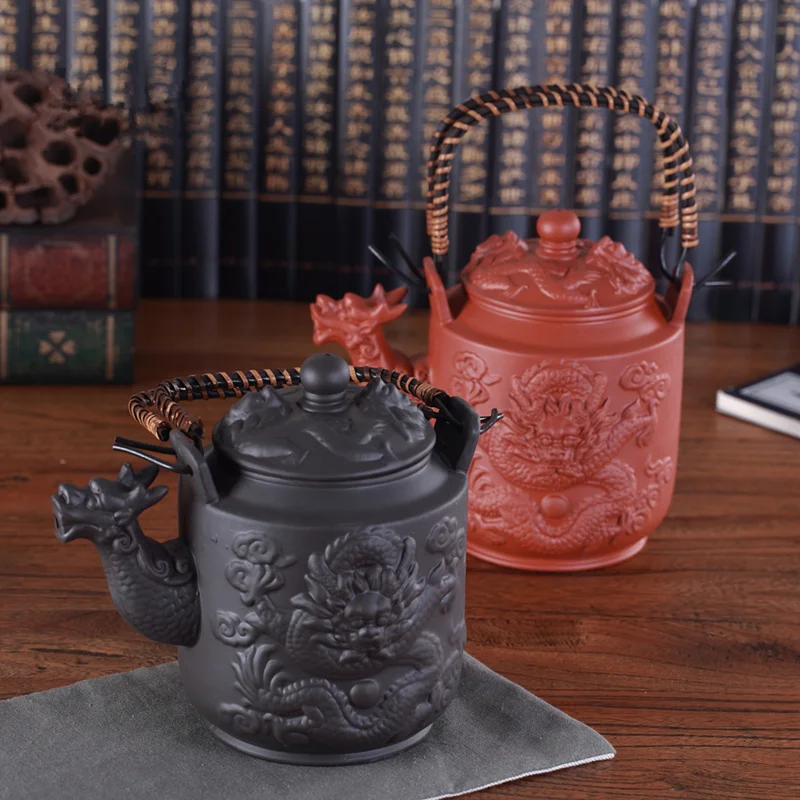 Buy 780ml Dragon Teapots Purple Clay Tea Pot Zisha