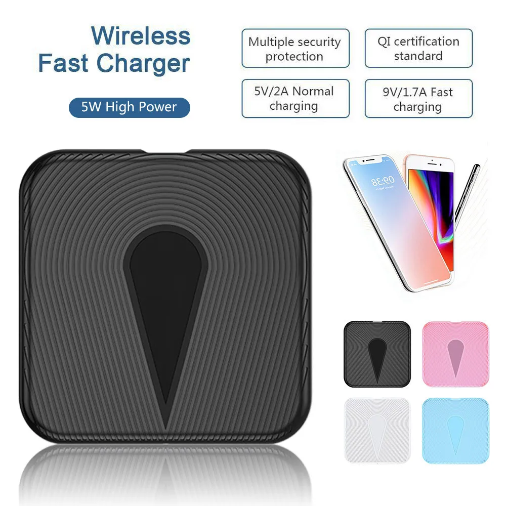 

100% Brand New Portable Qi Wireless Charger Rapid Charging Pad For iPhone X For Samsung Note 9/8 S9 2018