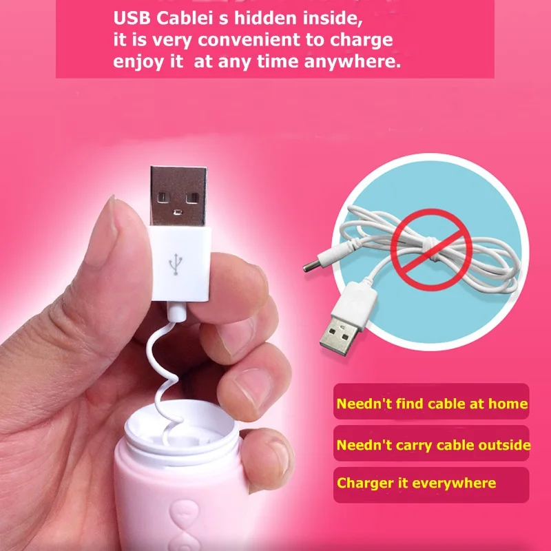 Силиконовый вибратор кролик массажный стержень 7 частоты вибрации USB зарядка