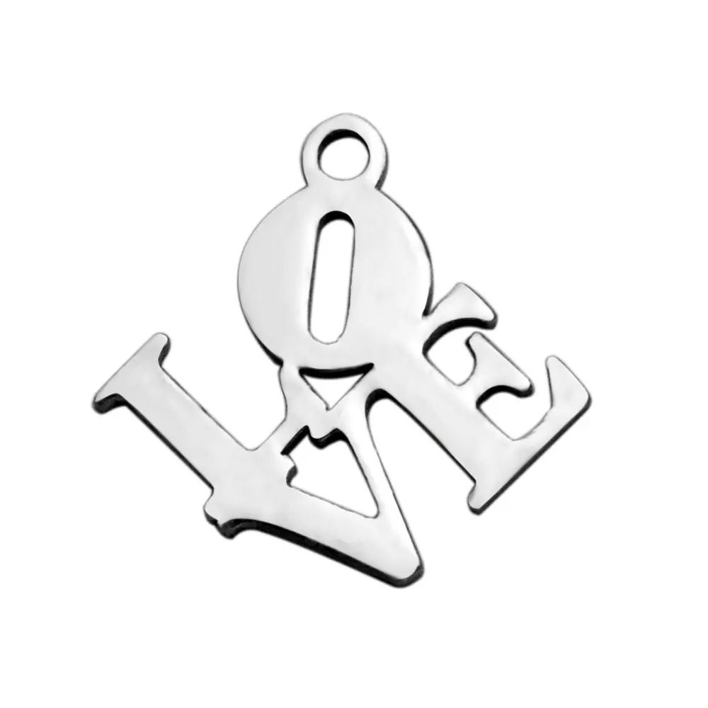 Fnixtar Brief Mini Charms Für Armbänder Diy Schmuck Erkenntnisse und Komponenten Edelstahl Liebe Charme Schmuck Machen 20 teile/los