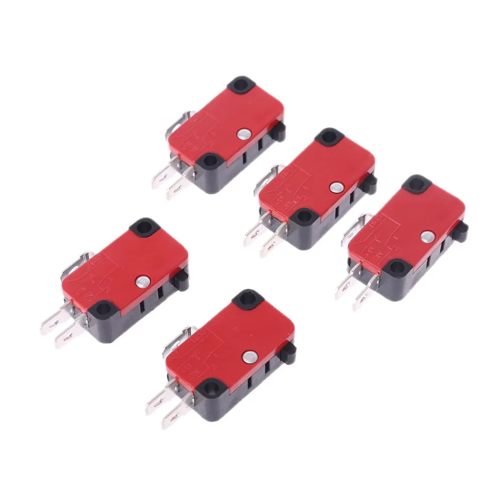 

5Pcs 250V 16A Safety Micro Limit Switch V-15-1C25 Roller Lever Snap Action