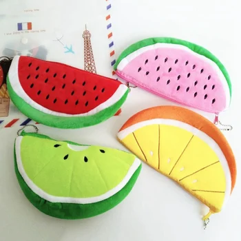 

Cute Fruit Watermelon Cactus Plush Pencil Case Cosmetic Bag Pen Box For Girls Gift Stationery Pouch School Office Supplies Tools