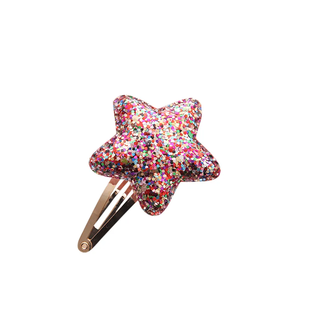Нарисованной длинноволосой девочкой Pin детская одежда для девочек блестящая принцесса блестками вышивка «звёздочки» или «бриллианты» Бабочка заколка для волос зажим, аксессуар для волос для женщин подарок для девочек#39 - Цвет: G
