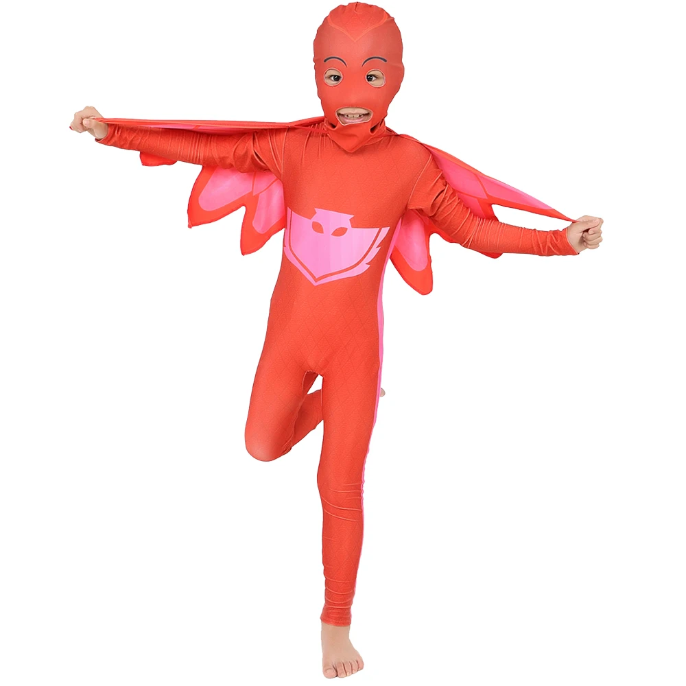 Cartoon Hero Owlette Hero Amaya Hero Gekko Les Pyjamasques cosplay masks Costume Birthday Party for Halloween kid costume Cartoon Hero Owlette Hero Amaya Hero Gekko Les Pyjamasques cosplay masks Costume Birthday Party for Halloween kid costume