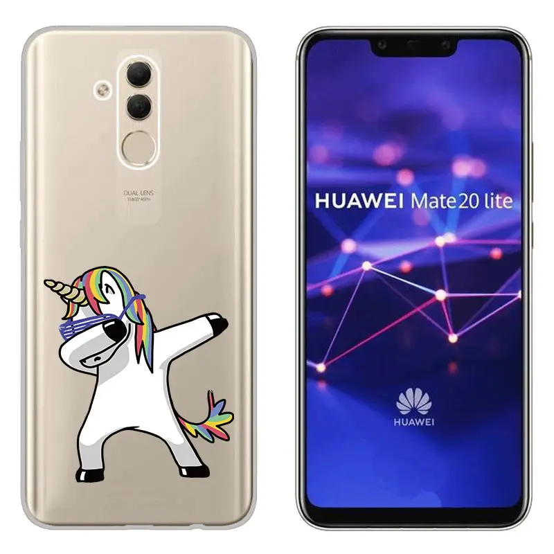 Clear Patterned Slim Soft Rubber Silicone Case Cover sFor Huawei Mate 20 Lite Ultra Thin Capa Coque For Huawei Mate 20 Lite Case (21)