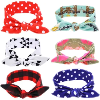 

Infant Cotton Headbands Baby Bow Hairband Newborn Girl Knotted Bow Head Wrap Summer Photographic Baby Headband Bebes Accessories