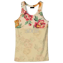 Горячая Распродажа Новая мода 3D Мужская Цветочная печать 9 размер повседневная майка на заказ Печать