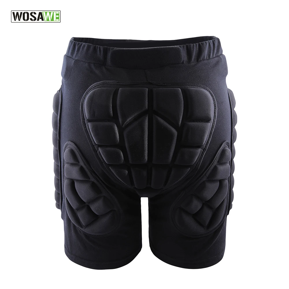 Black Short Protective Hip Butt Pad for Ski Skate Snowboard roller skating skiing protection drop resistance roller padded pants