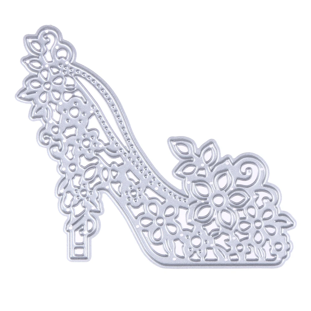 

1PC Silver Metal Cutting Dies High-heeled Shoes Stencil for DIY Scrapbooking Album Embossing Template Paper Card Crafts