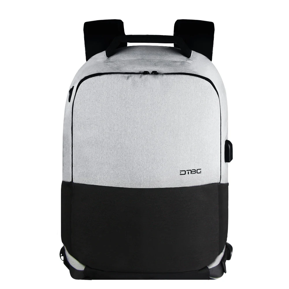 

Black Gray Patchwork Casual Back for 15.6" laptop DTBG Smart USB Mochilas Boy Girl Slim School Bags Anti Theft Travel Backpacks