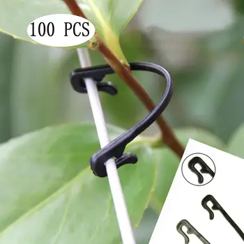 

100PCS Vines Fastener Tied Buckle Hook Plant Vegetable Grafting Clips Agricultural Greenhouse Supplies Plastic Plant Clips