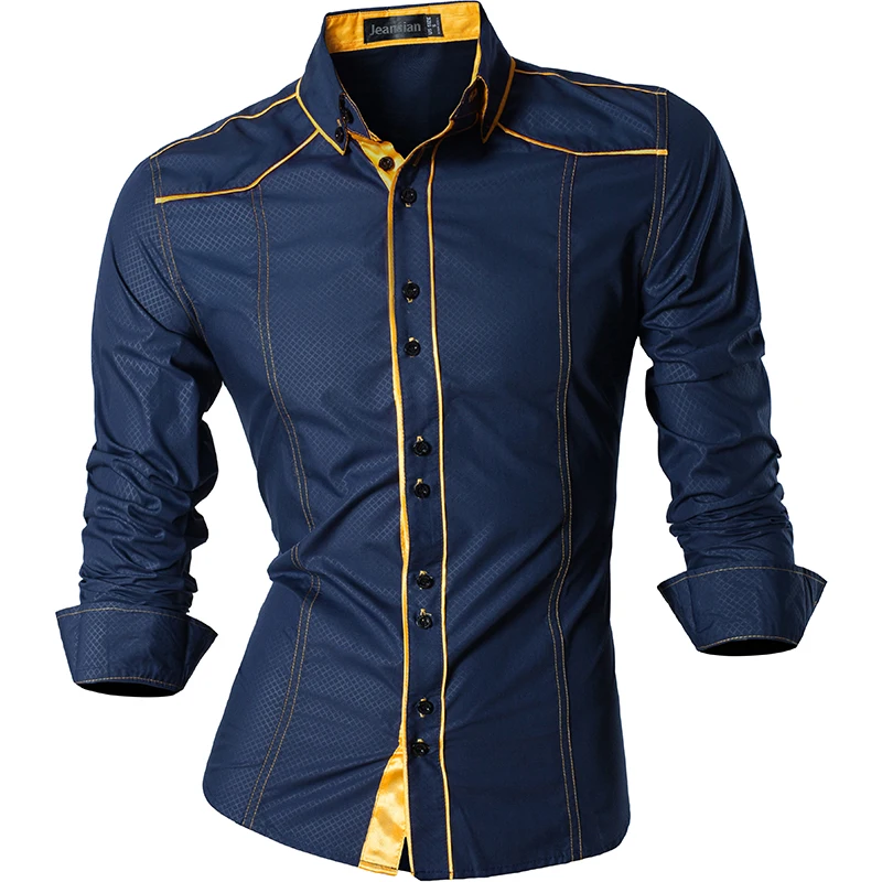 Goede 2018 Lente Herfst Kenmerken Shirts Mannen Casual Jeans Shirt Nieuwe Aankomst Lange Mouw Casual Slim Fit Man Shirts Z034