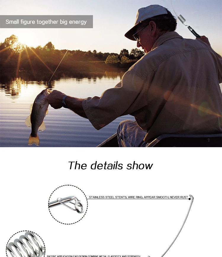 Vara de Pesca Emmrod Inoxidável Fiação 72cm Telescópica Rocha Aço Mar 2 pesca 72cm vara de pesca telescópica rocha vara de pesca