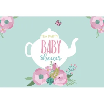 

Customize blue photo studio backgrounds for baby shower party portrait photography backdrops taking