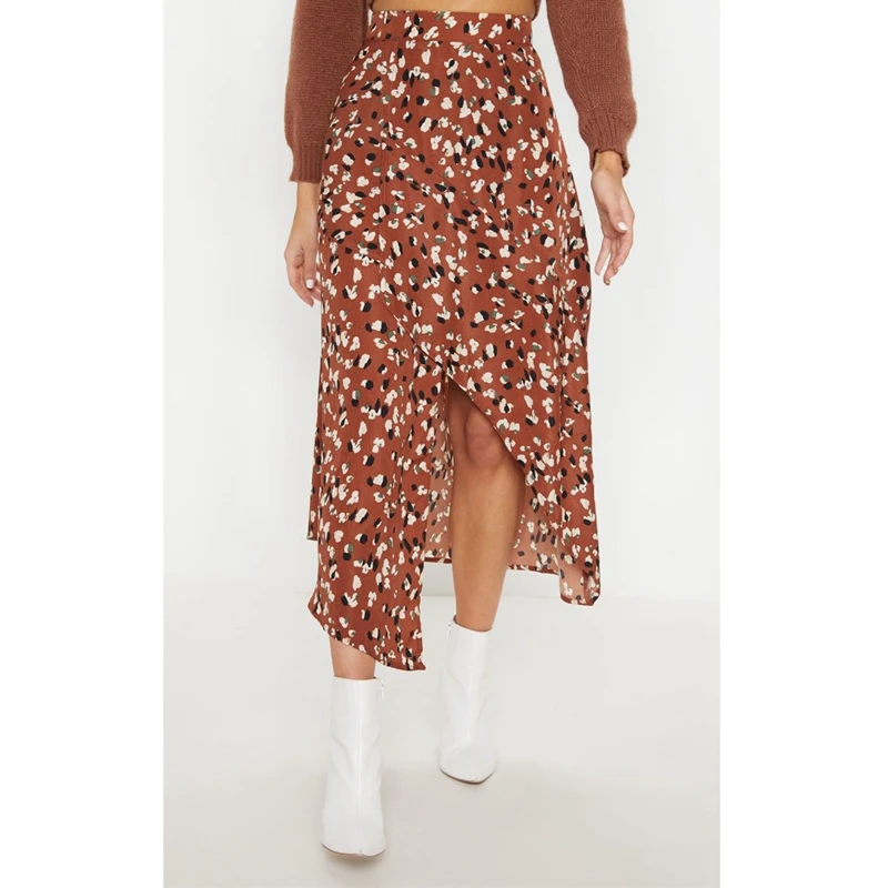 

Print Asymmetrical Long Skirt Women Sexy Casual vestido Summer Style Boho Resort Wear Rustic High Slit Waist Maxi Midi Skirts