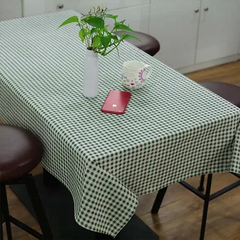 

Tablecloth Lattice Rectangle Table Cover Table Cloth Linen Cotton Plaid Plain Woven Pastoral Home Decoration Dining Room Picnic
