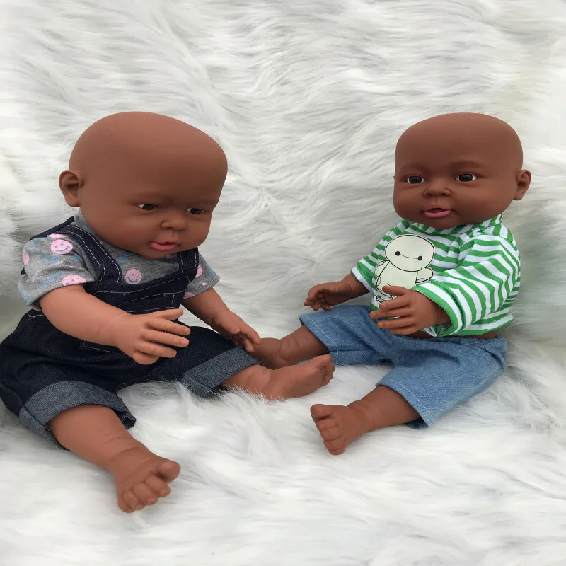 41 см черная Детская кукла Reborn Baby Doll африканские куклы мягкие виниловые