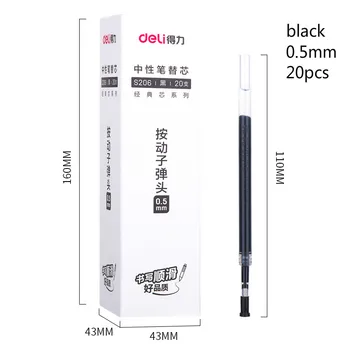 

Deli Gel Pen Refill 0.5mm Neutral Signature Press Spring Pen Refill Quick-drying Tinta Para Pluma Office Student Writing Supply