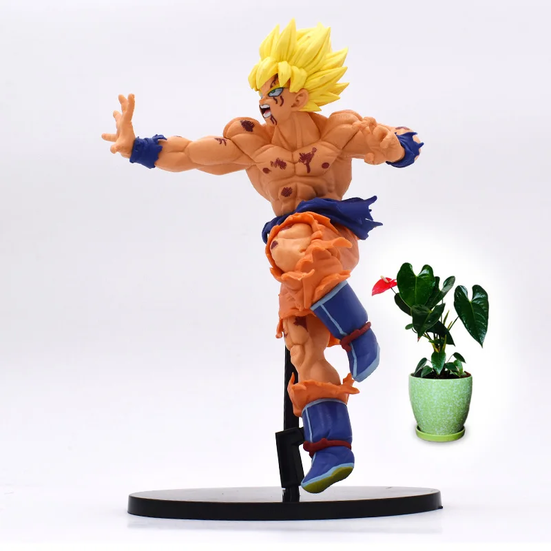 22 c m Anime Dragon Ball Son Goku Super Saiyan PVC Action Figure Doll Collectible Model Toy Christmas Gift For Children