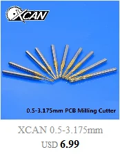XCAN 10 шт./компл. 1,2 мм до 0,3 мм PCB мини сверло Вольфрамовая сталь карбид для печати печатная плата ЧПУ сверла машина