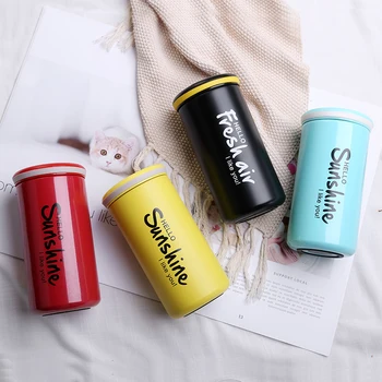 

OUSSIRRO 350ML Men Woman Portable Business Pure Color Thermos 304 stainless steel Thermos Mug Vacuum Cup Sports Water Bottle