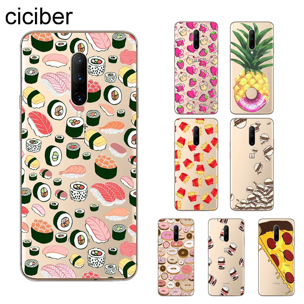 

ciciber Cover For Oneplus 7 Pro 6 5 T Soft Silicone TPU Phone Cases For 1+7 Pro 1+6 1+5 Coque Fundas Capinha Funny Food Pizza