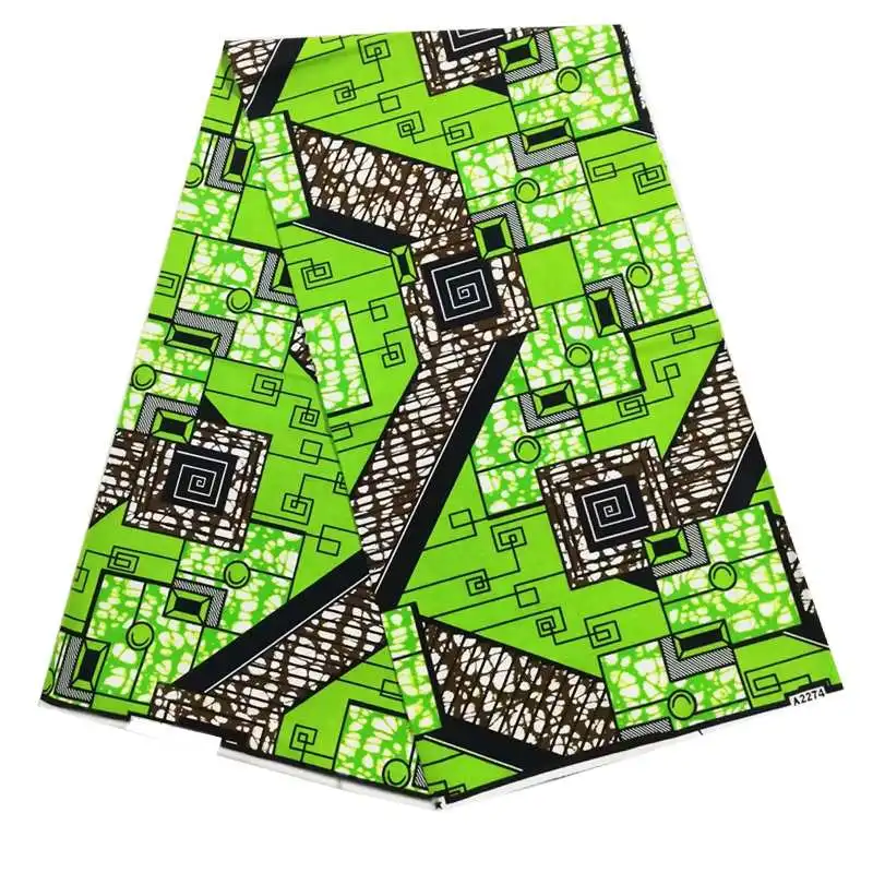

Green Sewing Material Arrival Veritable Wax Guaranteed Dutch 2019 New Wax African Cotton Fabric For Dress
