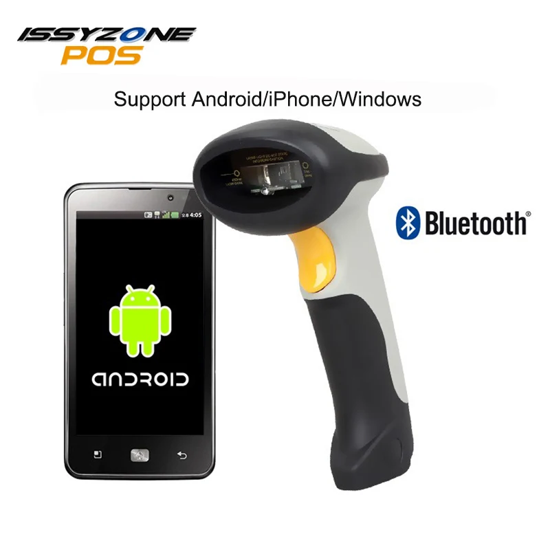 ISSYZONEPOS السلكية واللاسلكية ماسح الرمز الشريطي بتقنية bluetooth 1D 3 في 1 كلا للكمبيوتر و الهاتف بار قانون القارئ الضوئي ISSYZONEPOS السلكية واللاسلكية ماسح الرمز الشريطي بتقنية bluetooth 1D 3 في 1 كلا للكمبيوتر و الهاتف بار قانون القارئ الضوئي